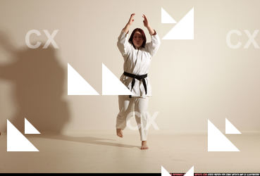 Woman Adult Average White Martial art Moving poses Sportswear