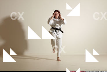 Woman Adult Average White Martial art Moving poses Sportswear