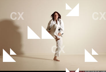 Woman Adult Average White Martial art Moving poses Sportswear