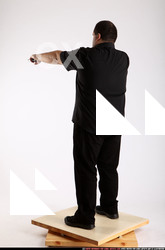 Man Adult Chubby White Fighting with gun Standing poses Casual