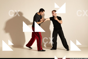 Adult Athletic White Martial art Moving poses Sportswear Men