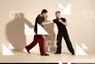 Adult Athletic White Martial art Moving poses Sportswear Men