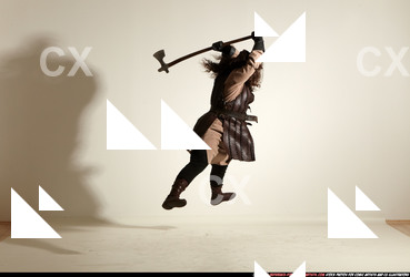 Man Adult Average White Fighting with sword Moving poses Army