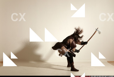 Man Adult Average White Fighting with sword Moving poses Army