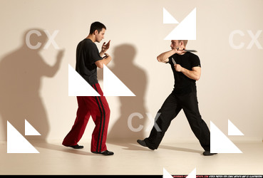 Adult Athletic White Martial art Moving poses Sportswear Men