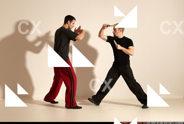 Adult Athletic White Martial art Moving poses Sportswear Men