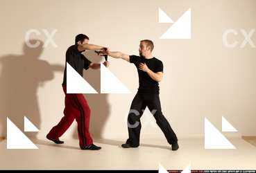 Adult Athletic White Martial art Moving poses Sportswear Men