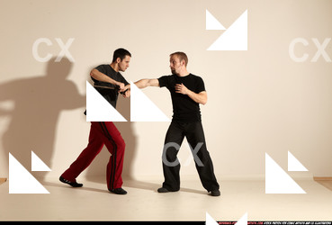 Adult Athletic White Martial art Moving poses Sportswear Men