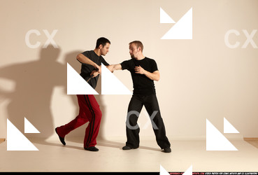 Adult Athletic White Martial art Moving poses Sportswear Men