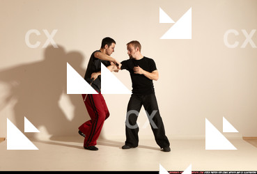 Adult Athletic White Martial art Moving poses Sportswear Men