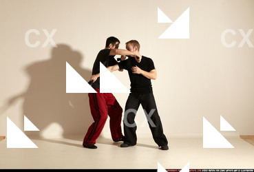 Adult Athletic White Martial art Moving poses Sportswear Men