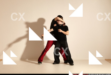 Adult Athletic White Martial art Moving poses Sportswear Men