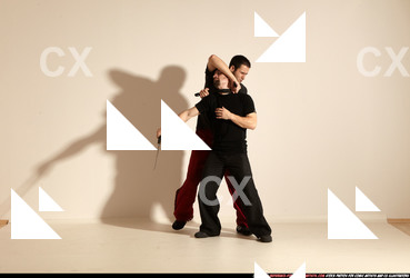 Adult Athletic White Martial art Moving poses Sportswear Men