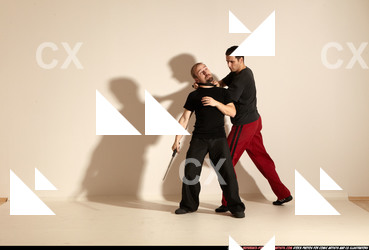 Adult Athletic White Martial art Moving poses Sportswear Men