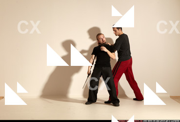 Adult Athletic White Martial art Moving poses Sportswear Men