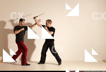 Adult Athletic White Martial art Moving poses Sportswear Men