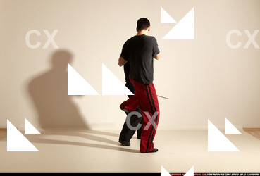 Adult Athletic White Martial art Moving poses Sportswear Men