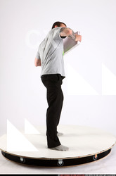 Man Adult Athletic White Throwing Standing poses Sportswear