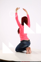 Woman Young Athletic White Fitness poses Sitting poses Casual