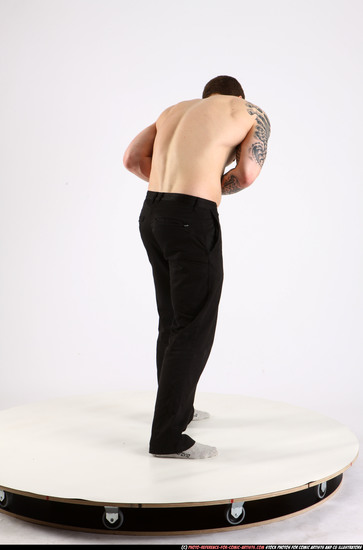 Man Adult Athletic White Neutral Standing poses Pants