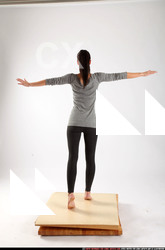 Woman Young Athletic White Fitness poses Standing poses Casual