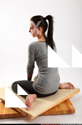 Woman Adult Athletic White Neutral Sitting poses Casual