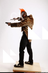 Man Adult Average White Fighting with gun Standing poses Jacket