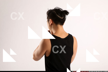 Man Young Athletic Fighting with gun Detailed photos Casual Asian