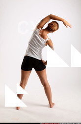 Woman Adult Athletic White Fitness poses Standing poses Sportswear