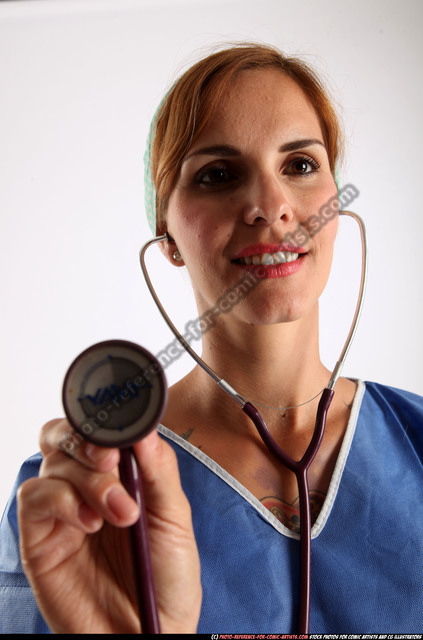 Confident Nurse Posing With A Stethoscope Copy Space, Registered Nurse,  Space, Elegant PNG Transparent Image and Clipart for Free Download