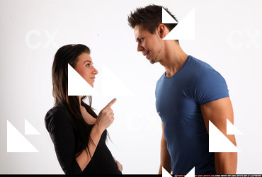 Man & Woman Adult Athletic White Daily activities Standing poses Casual