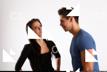 Man & Woman Adult Athletic White Daily activities Standing poses Casual