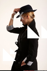 Woman Adult Athletic White Neutral Standing poses Coat