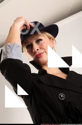 Woman Adult Athletic White Neutral Standing poses Coat