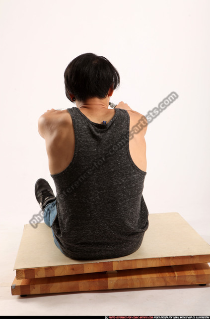 Correct and incorrect back sitting position Vector Image