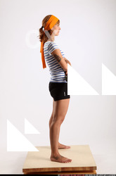 Woman Adult Athletic White Fighting with gun Standing poses Army