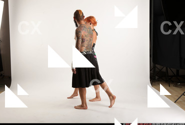 Man & Woman Adult Athletic White Daily activities Moving poses Casual