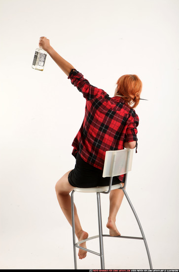 Woman Adult Athletic White Daily activities Sitting poses Casual