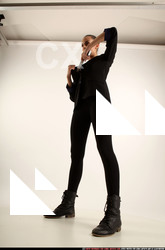 Woman Young Athletic White Fighting with gun Standing poses Business