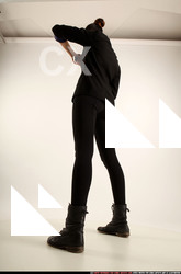 Woman Young Athletic White Fighting with gun Standing poses Business