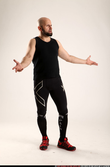 Man Adult Athletic White Fist fight Standing poses Sportswear