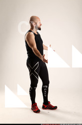 Man Adult Athletic White Fist fight Standing poses Sportswear