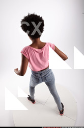 Woman Adult Athletic Black Fighting with sword Standing poses Casual