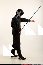 Man Adult Athletic White Fighting with sword Standing poses Army