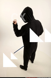 Man Adult Athletic White Fighting with sword Standing poses Army