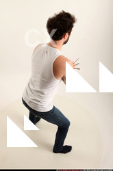 Man Adult Athletic White Fighting without gun Standing poses Casual