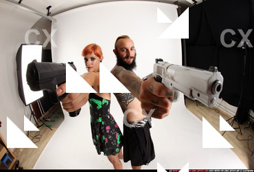 2017 01 COUPLE5 PISTOLS POSE1 AIMING 10