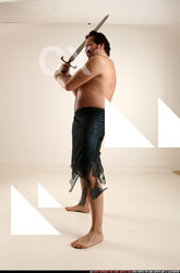 Man Old Average White Fighting with sword Standing poses Army