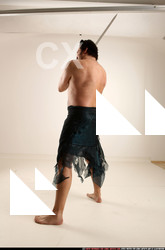 Man Old Average White Fighting with sword Standing poses Army