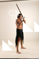 Man Old Average White Fighting with sword Standing poses Army
